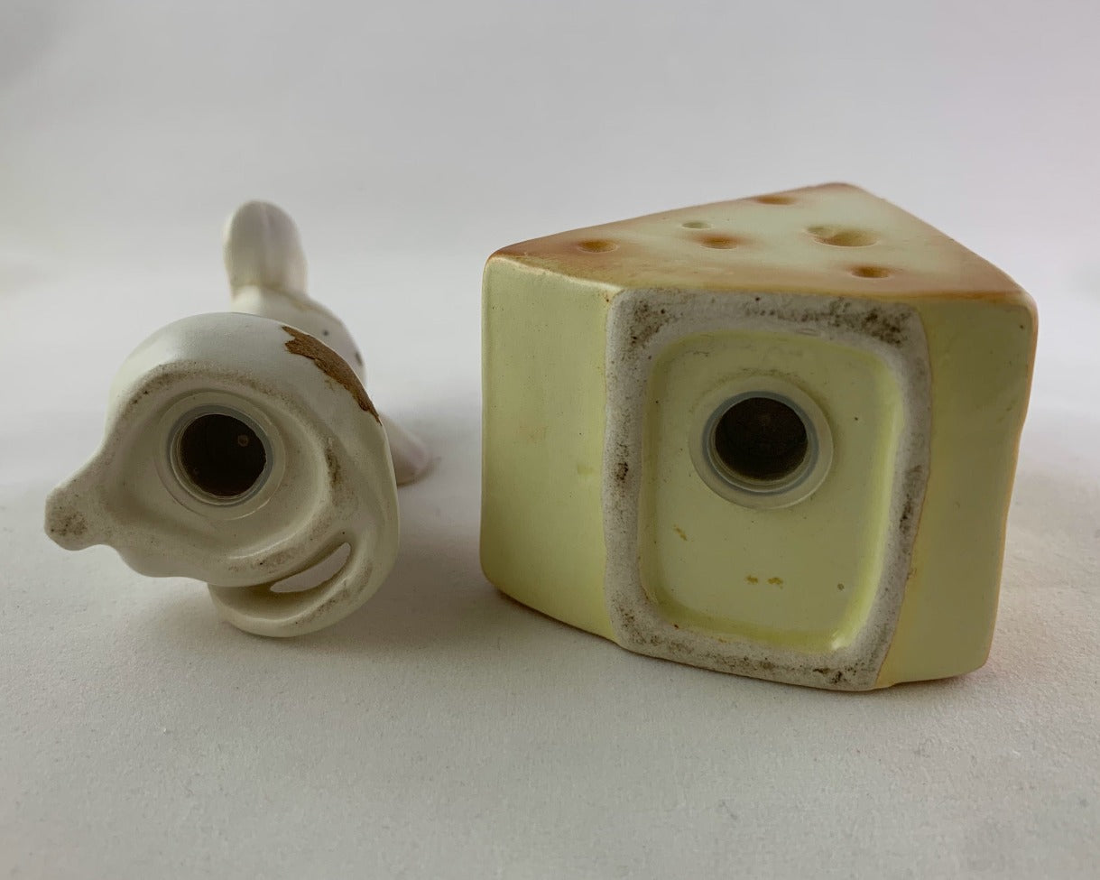 Mouse and Cheese Salt and Pepper Shakers
