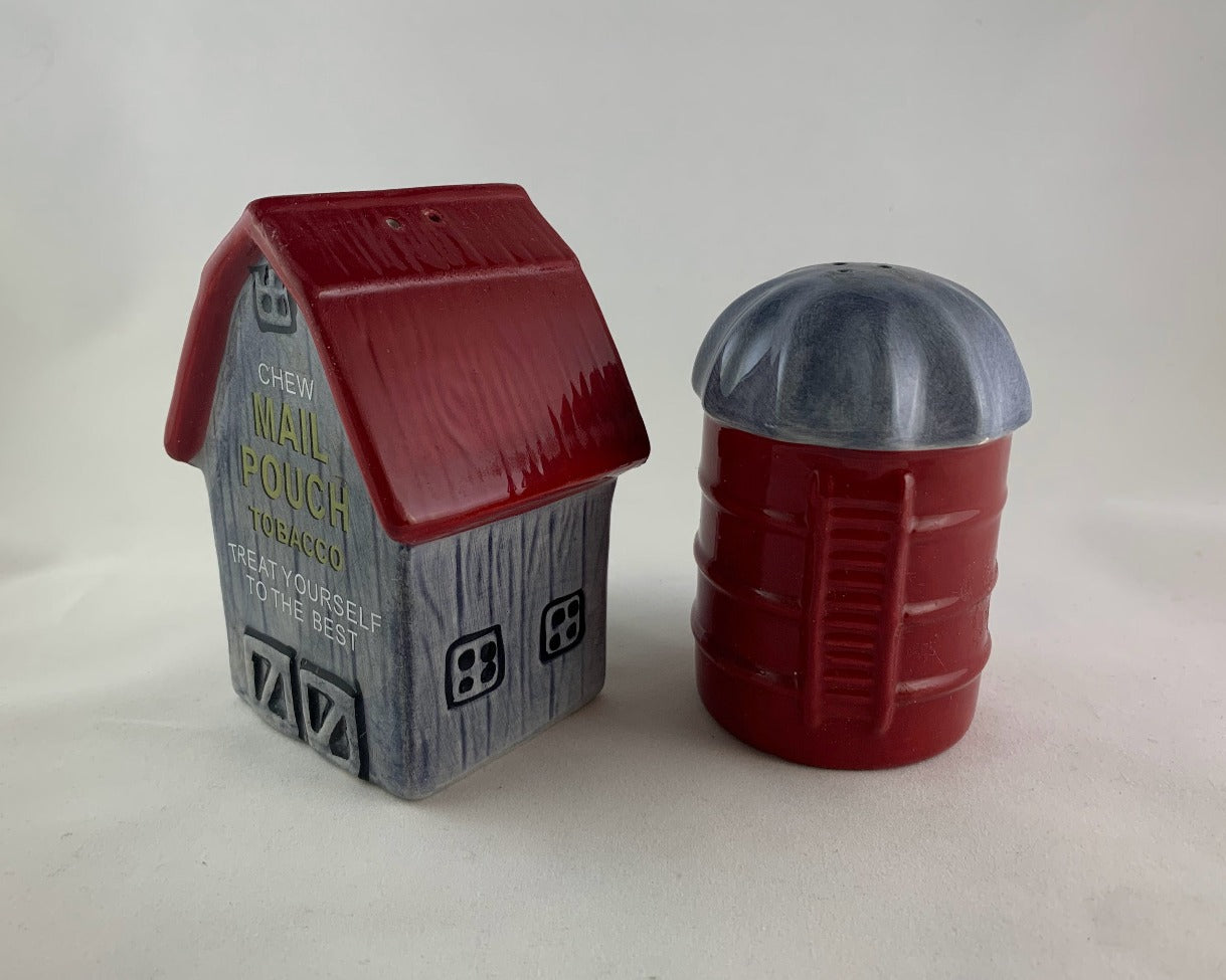 Tobacco Ad Farm Salt and Pepper Shakers