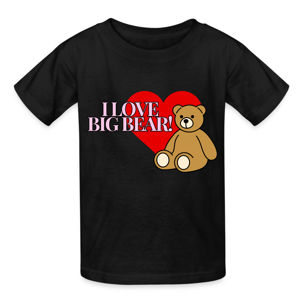 Hanes Youth Tagless T-Shirt Big Bear - black