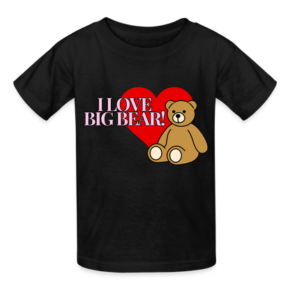 Hanes Youth Tagless T-Shirt Big Bear - black