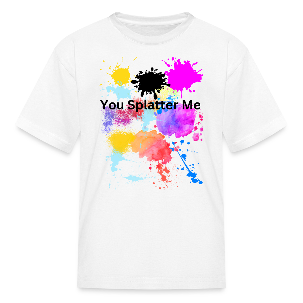 Kids' T-Shirt You Splatter Me - white