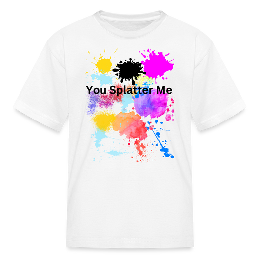 Kids' T-Shirt You Splatter Me - white