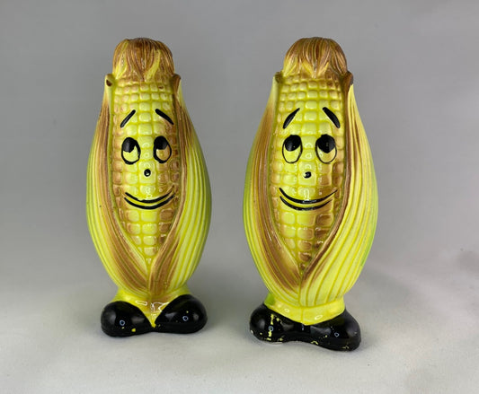 Vintage Andromorphic Corn-on-the Cob Seasoning Shakers