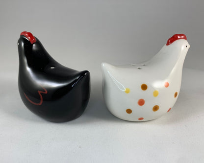 Polka Dot Ceramic Chicken Salt and Pepper Shakers