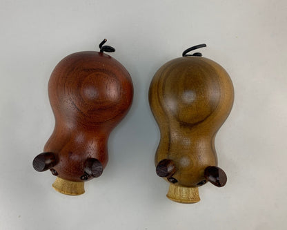 Wooden Pig Salt and Pepper Shakers