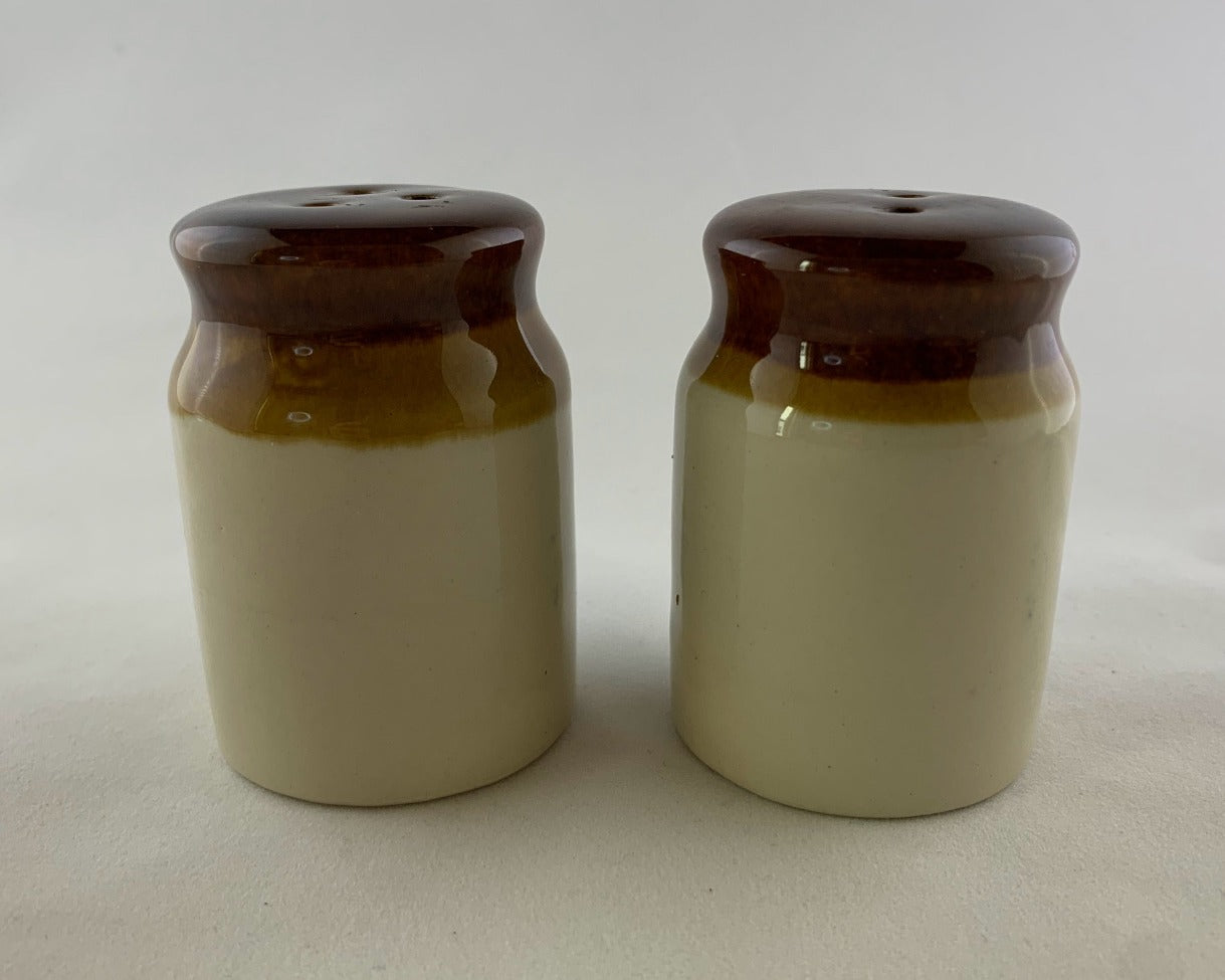 Home Sweet Home Vintage Crock Ceramic Salt and Pepper Shakers