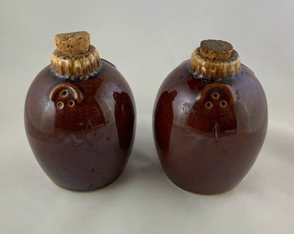 Authentic Vintage Hull Crock Salt and Pepper Shakers