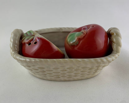 Vintage Apples in a Basket Salt and Pepper Shakers