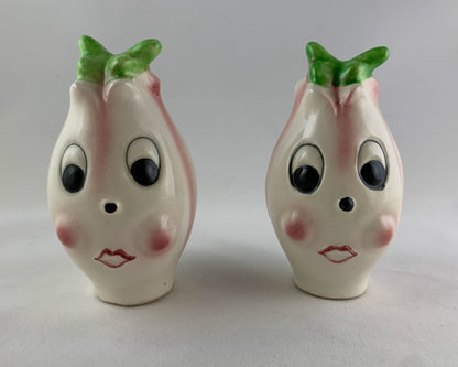 Vintage Anthropomorphic Fennel Salt and Pepper Shakers