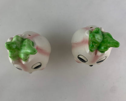 Vintage Anthropomorphic Fennel Salt and Pepper Shakers