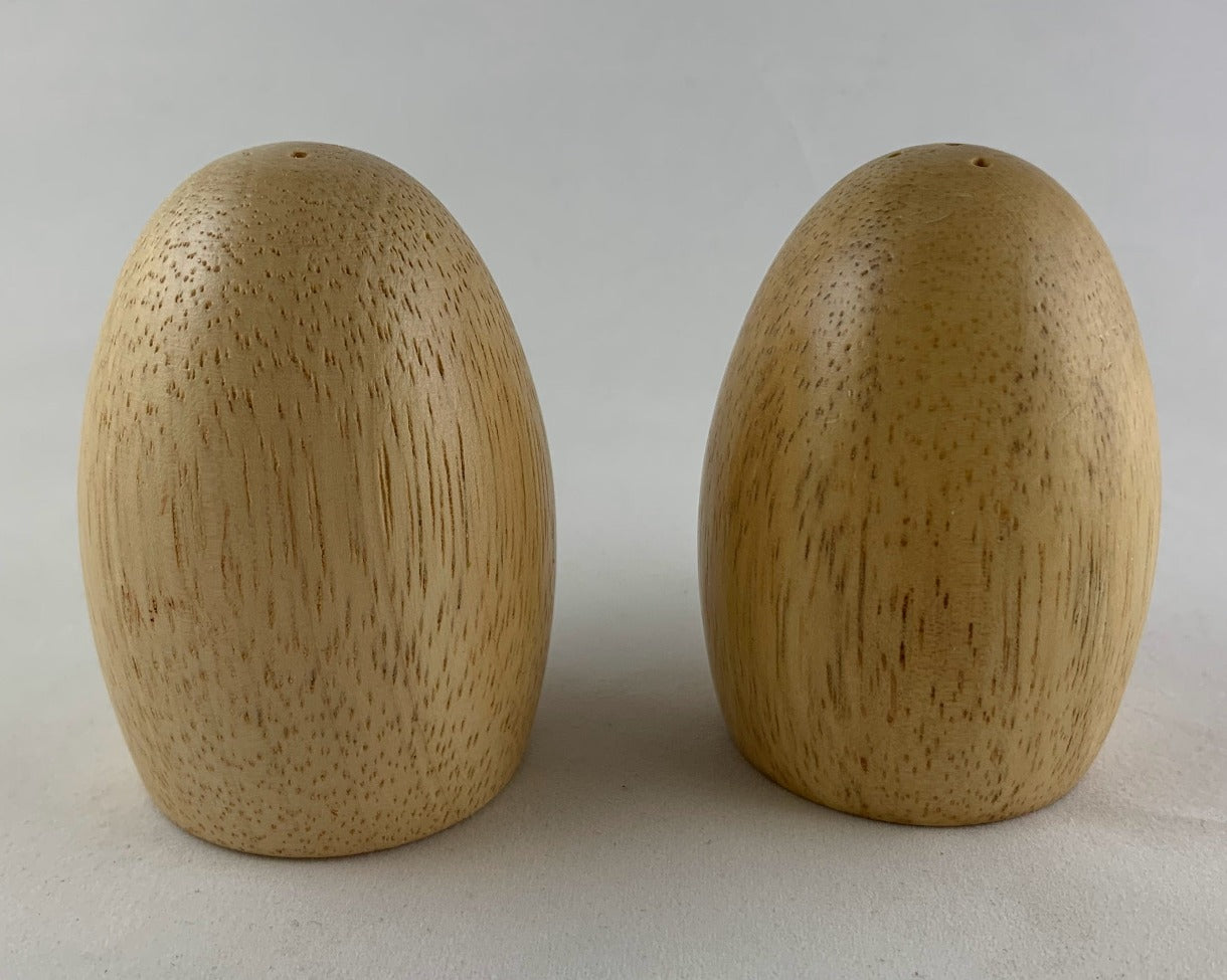 Wooden Egg Salt and Pepper Shakers