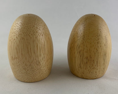 Wooden Egg Salt and Pepper Shakers