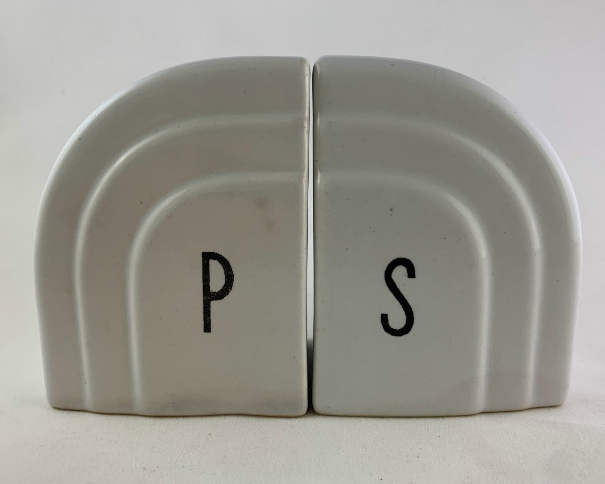 Vintage Art Deco Grooved Arch Salt and Pepper Shakers