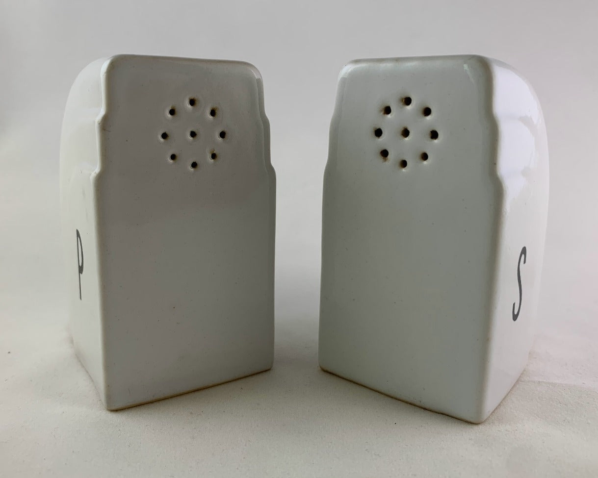 Vintage Art Deco Grooved Arch Salt and Pepper Shakers