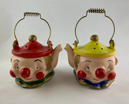 Vintage Japanese Clown Teapot Salt and Pepper Shakers