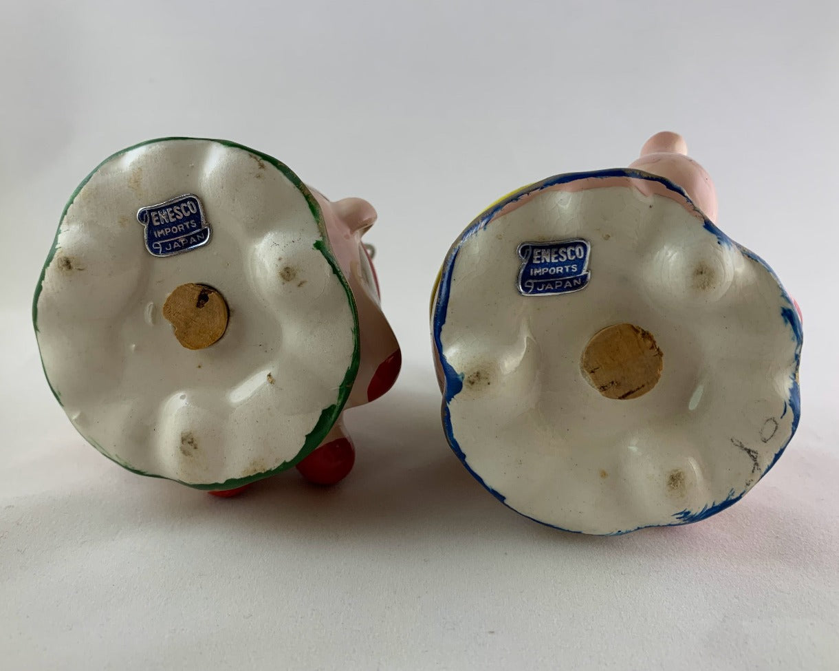 Vintage Japanese Clown Teapot Salt and Pepper Shakers