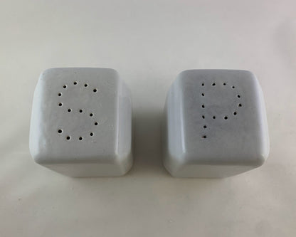 Vintage Art Deco Cube Shaped Salt and Pepper Shakers