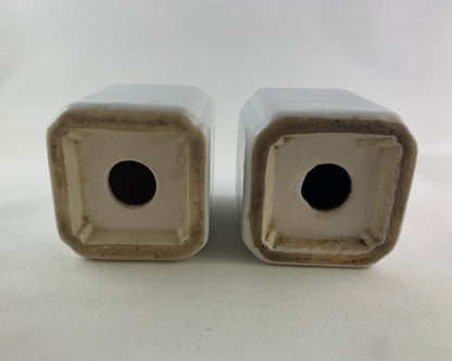 Vintage Art Deco Cube Shaped Salt and Pepper Shakers