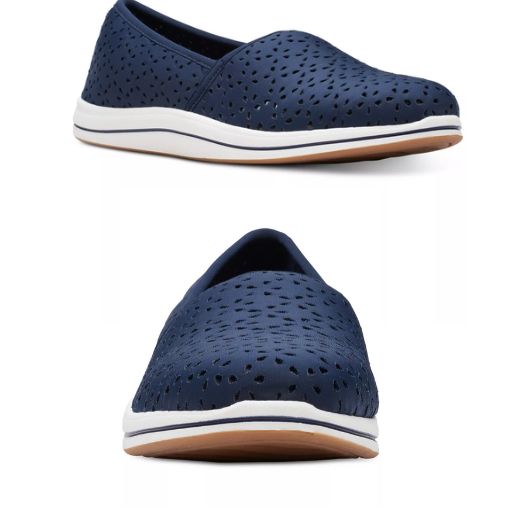 Clarks Women’s Cloudsteppers Breeze Emily Perforated Loafers – Size 12 N