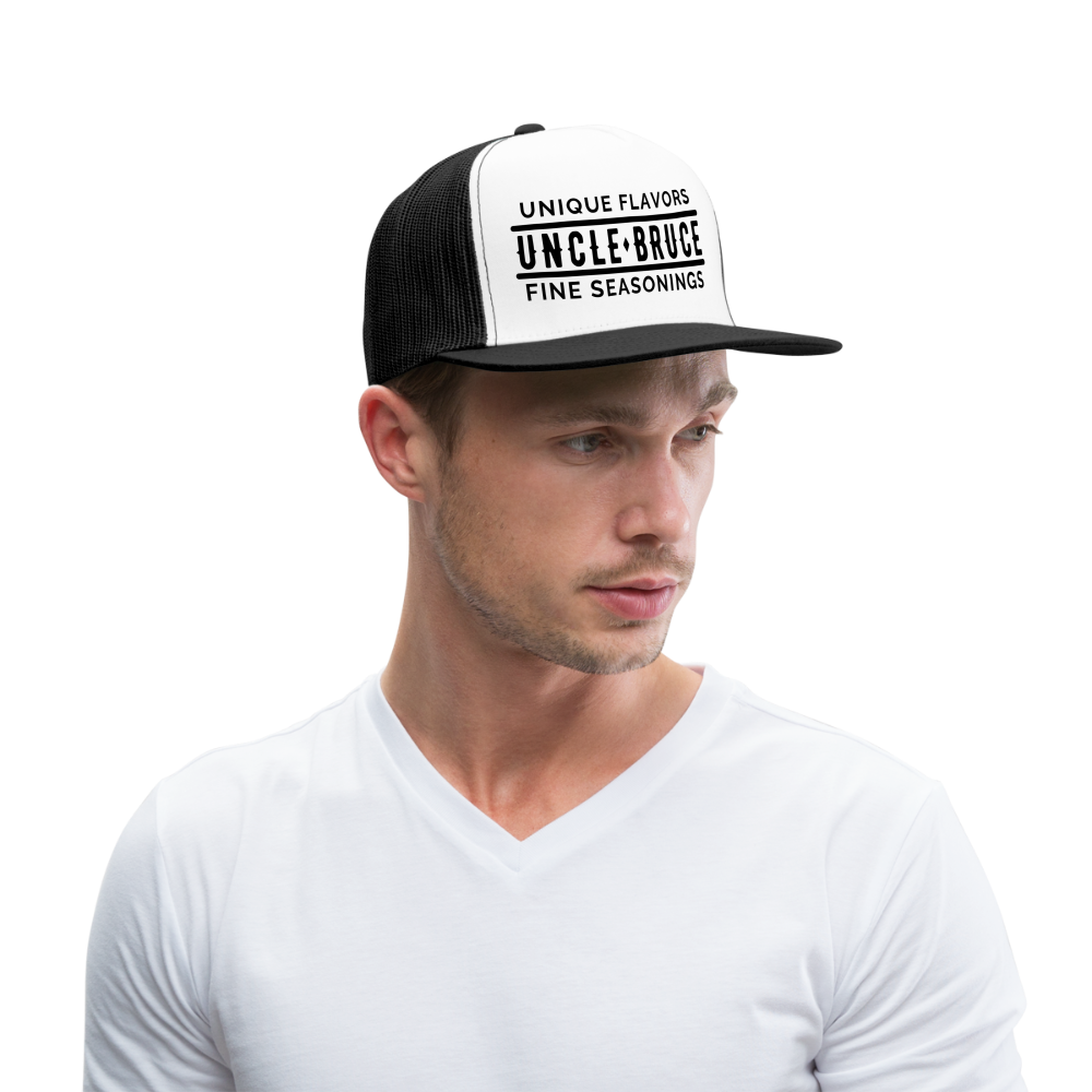 Uncle Bruce Trucker Cap - white/black