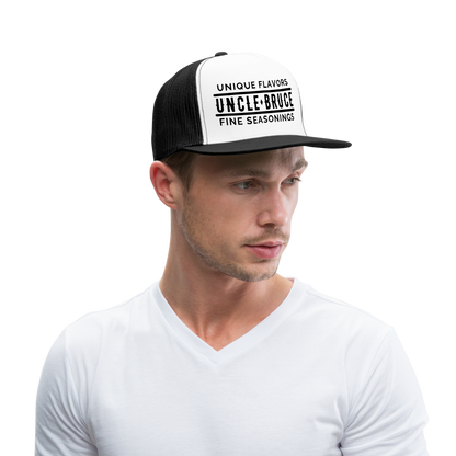 Uncle Bruce Trucker Cap - white/black