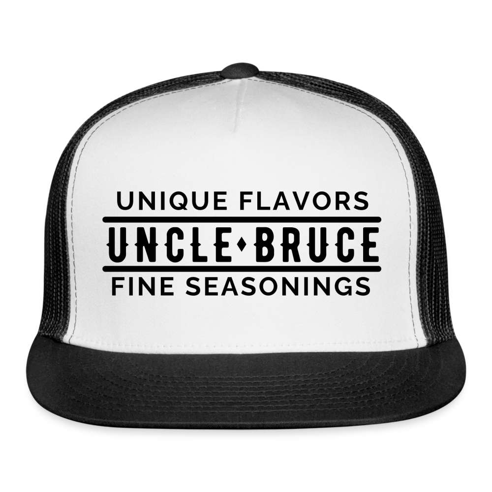 Uncle Bruce Trucker Cap - white/black