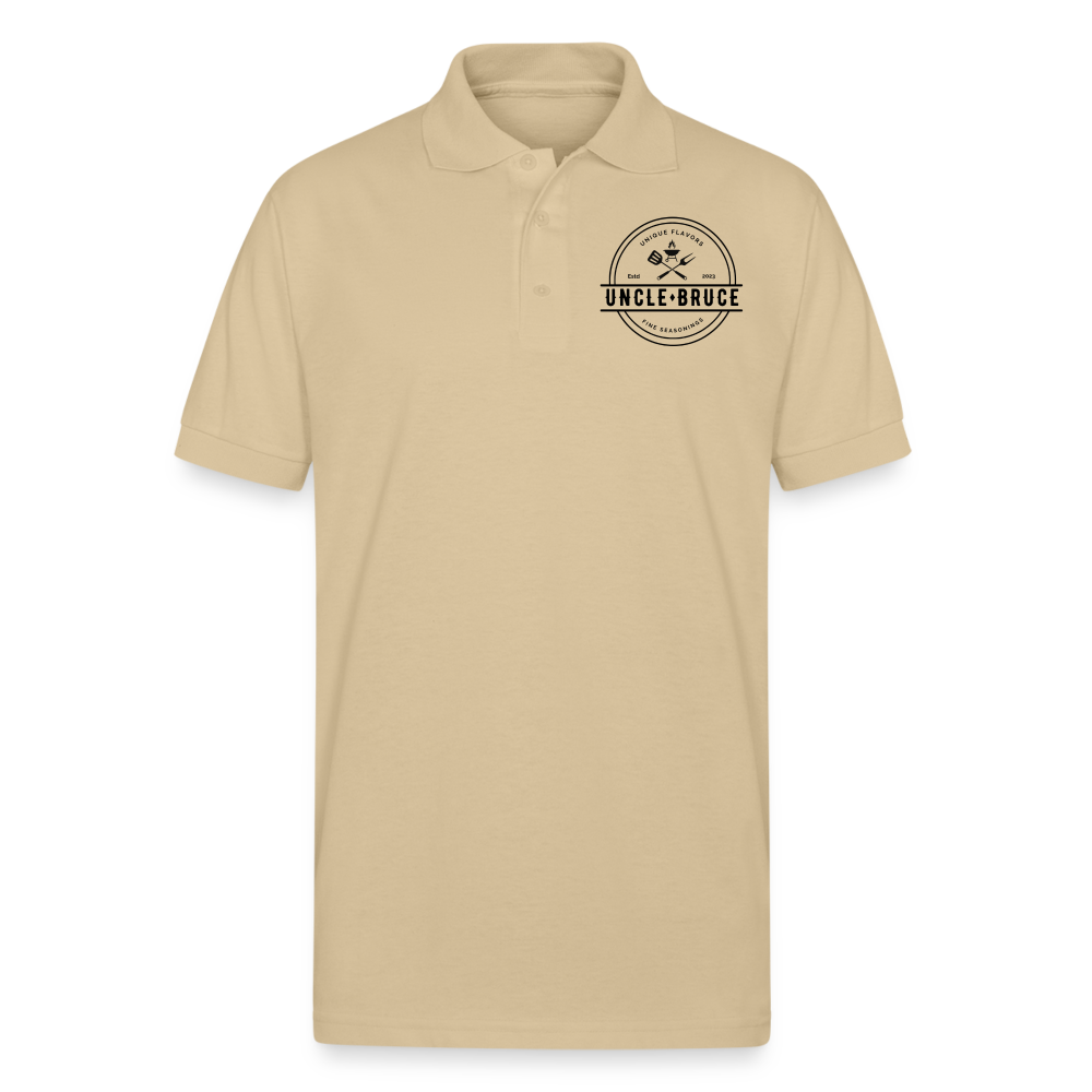 Uncle Bruce Gildan Unisex 50/50 Jersey Polo - Sand