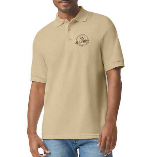 Uncle Bruce Gildan Unisex 50/50 Jersey Polo - Sand