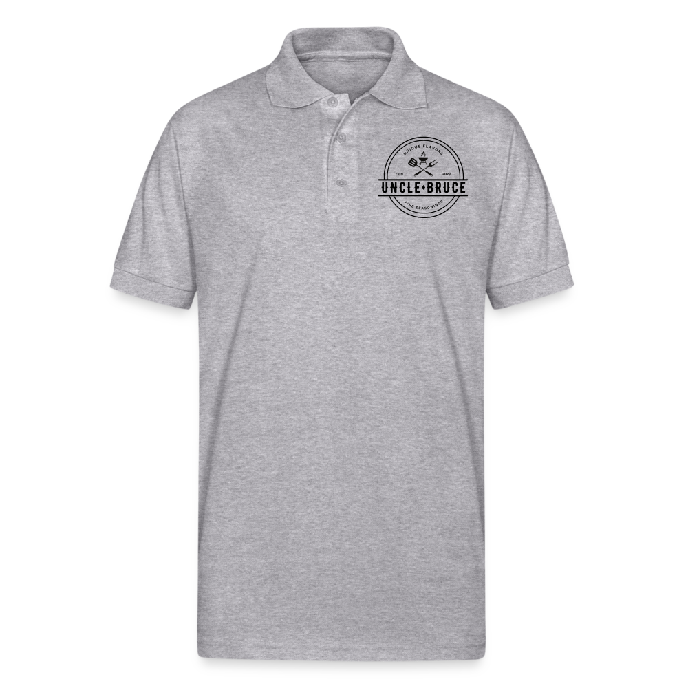 Uncle Bruce Gildan Unisex 50/50 Jersey Polo - heather gray