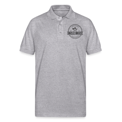 Uncle Bruce Gildan Unisex 50/50 Jersey Polo - heather gray